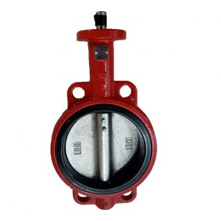 OEM/ODM   PN16 wafer  pattern butterfly valve lever operated 