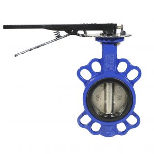 3 inch cast iron wafer type butterfly valve lever 