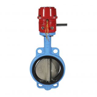 electric signal butterfly valve fire control valve