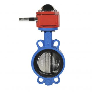 wafer type signal butterfly  valve with limited switch 