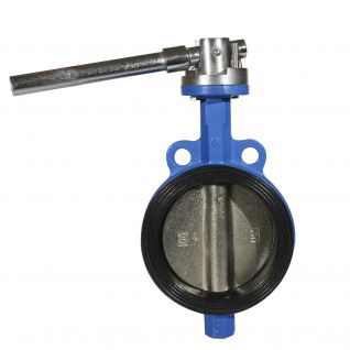 carbon steel lined resilient signal handle butterfly valve 