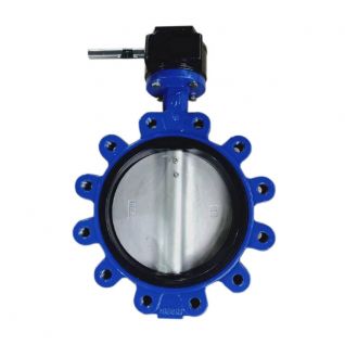 6inch worm gear fully lugged wafer butterfly valve 