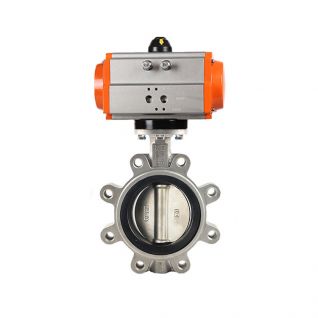 pneumatic operated stainless steel  6 inch butterfly valve lug type 