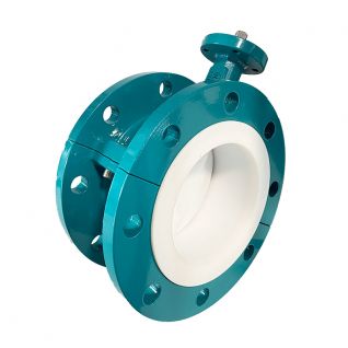 6 inch teflon lined split double flanged butterfly valve 