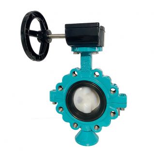 PFA Disc  Handwheel lugged and tapped butterfly valve