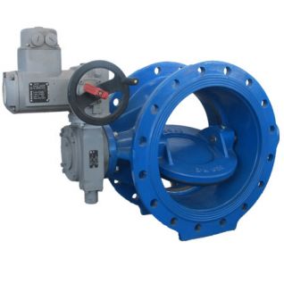 electric actuated offset butterfly valve