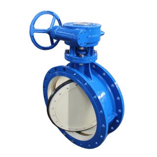 Ductile iron soft seat  double eccentric butterfly valve