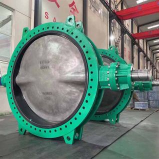 Large size rubber seat butterfly valve factory 